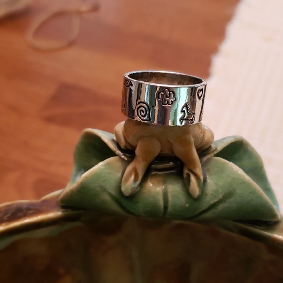 “Strong” Stamped S925 silver artistic band - Picture 9 of 13